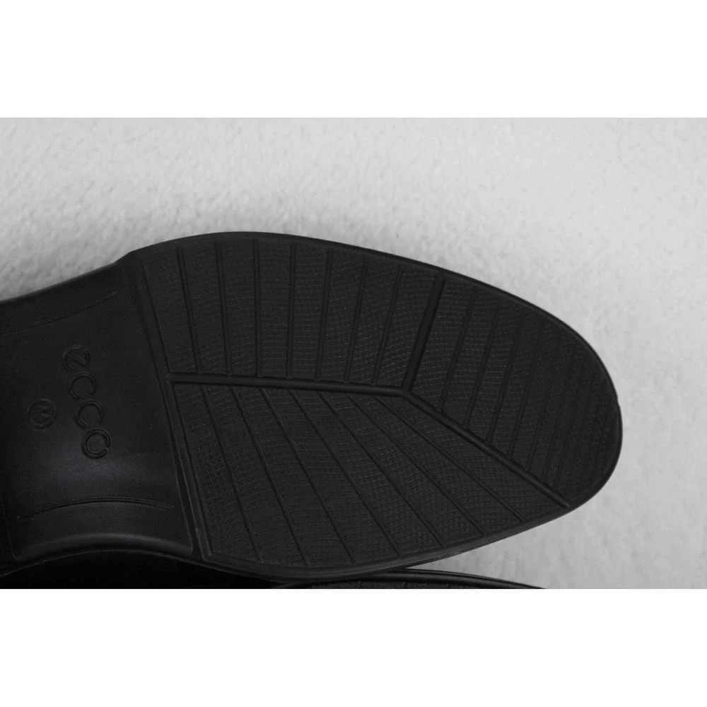 ECCO Mens Black Leather‎ Cap Toe Derby Dress Shoes Size 44 EU 10 US 62211401001